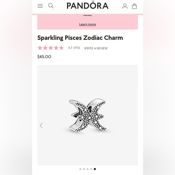 Pandora zodiac charm - Picture 5 of 5